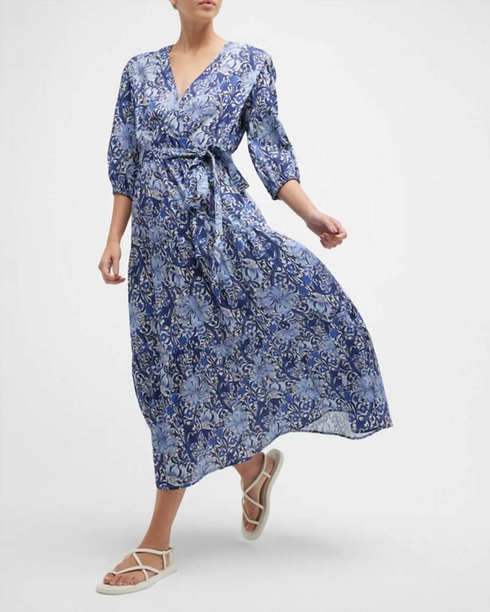 Finley Aerin Tiered Maxi Dress in Blue Iris